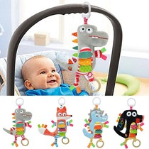 Baby cot hangs bells cute cartoon color animal 0 - 1 year old newborn baby reassuring doll cart hanging
