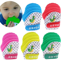 Autumn and winter baby grabbing gloves grinding teeth bite newborn dental rubber to prevent baby fingers and bite in mouth