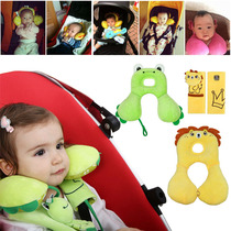 Baby child sitting in car safety seat neck pillow baby travel pillow sitting in car sleeping U pillow seat belt protection cover
