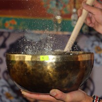 Professional tone therapy Sombowl Nepal pure handmade bronze bowl Meng Yoga SPA physiotherapy 7 tones Buddhas sound bowl pendulum piece bronze chime