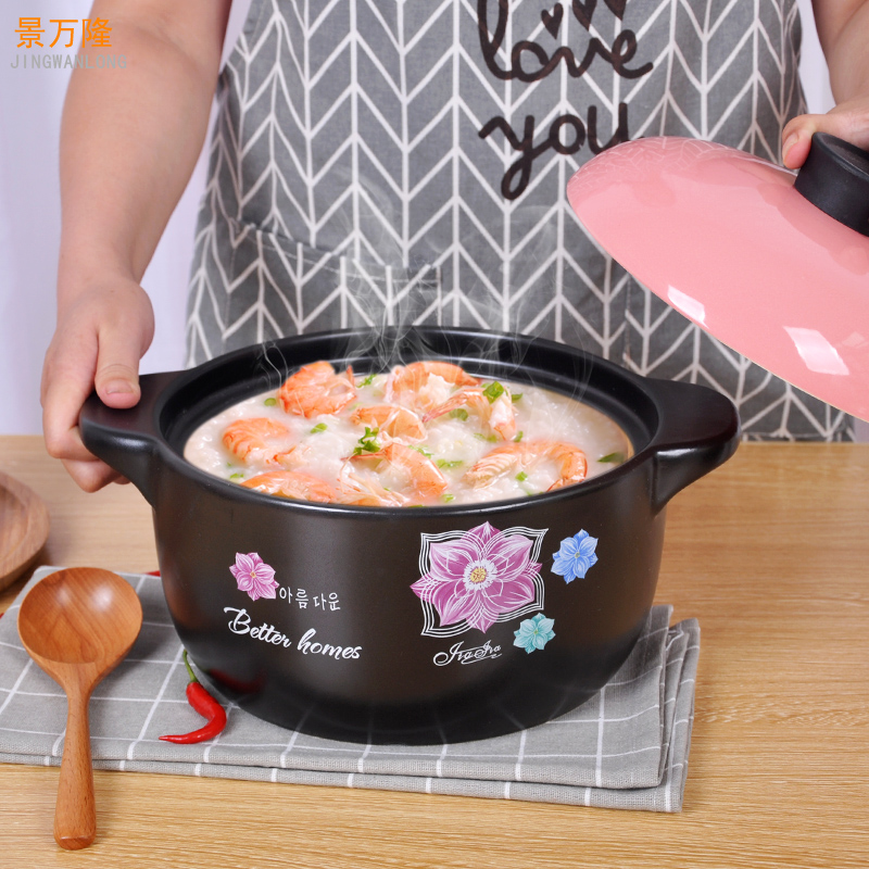 Casserole stew ceramic pot Korean soup flame to hold to high temperature curing pot soup'm the earth stone bowl kitchen utensils