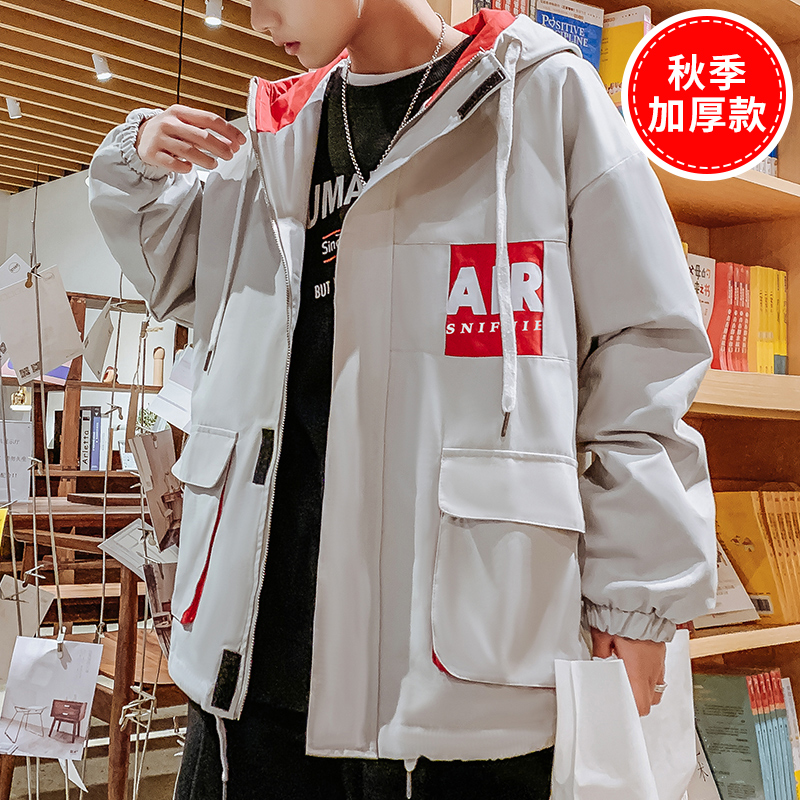 外套男秋冬2019新款韩版潮流休闲百搭ins春秋季工装上衣服夹克男