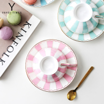 Yayoi period Macaron bone china coffee cup and saucer Nordic ins Exquisite British European style small fresh afternoon tea