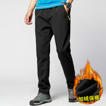 2019 autumn and winter outdoor stormtroopers waterproof and windproof trousers women plus velvet thickened stormtroopers mens sports pants