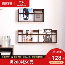 Solid Wood newspaper rack magazine storage rack bedroom wall Childrens Newspaper newspaper rack Wall Wall wall bookshelf