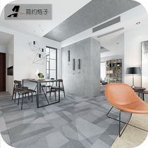 Gray cement tile tile geometric Flower tile floor tile industrial wind background wall tile living room kitchen bathroom 600