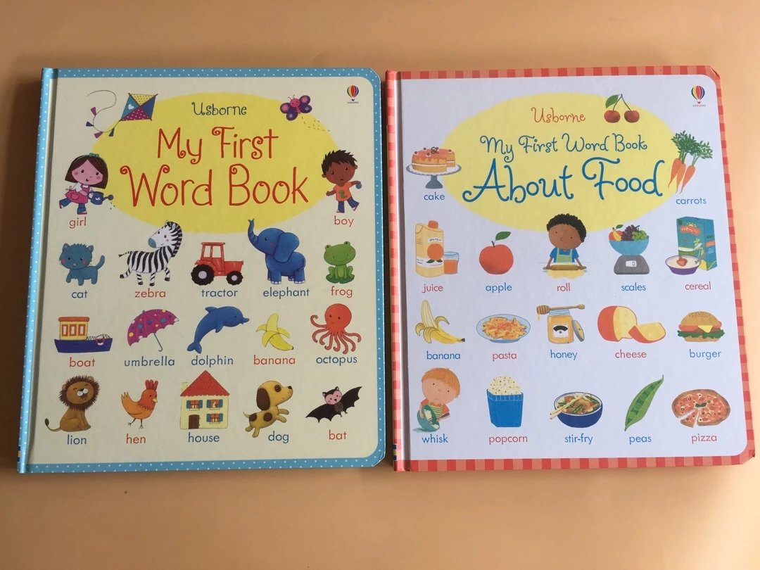 my first word book幼儿童启蒙英文绘本我的英语单词书4本送音频