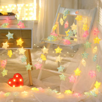 LED lights flash lights String lights starry live background ins star lights Girl heart room layout bedroom decoration