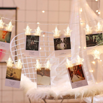 Star photo clip light string romantic bedroom soft girl girl heart room decoration photo decoration net red light