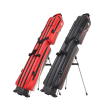 Fishing gear bag rod bag 1 25m fishing rod three-layer fishing bag Fishing bag Waterproof pu rod bag Multi-function fishing bag