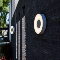 Me simple outdoor waterproof wall lamp outdoor villa garden porch aisle courtyard balcony LED ring ceiling lamp