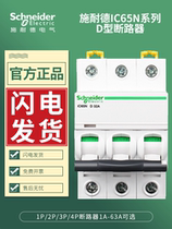 Schneider A9 circuit breaker ic65n Air switch 1P10A Industrial air open 2P25A no leakage protection Type D