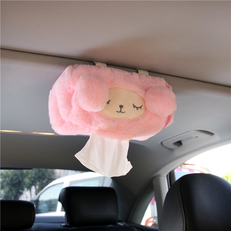 creative car car tissue box car with hanging paper pumping box sun visor sunroof ladies cute car pumping box