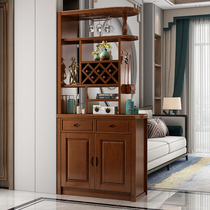 Living Room New Genguan Cabinet Solid Wood Partition Cabinet Wine Cabinet Two-sided Cabinet Entrance Door Screen Room Cabinet Shoe Cabinet Chinese modern