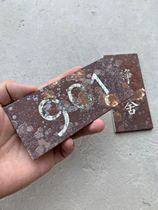 Jingdezhen retro coarse pottery ceramic homestay home house number plate signboard hotel box carving customization