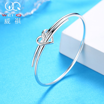 Cupid bracelet 999 sterling silver female ins niche design student bracelet Tanabata Valentines Day gift to girlfriend