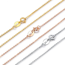 18K Platinum Gold Rose Gold Necklace Simple Classic Flash O Chain Nude Necklace Female choker