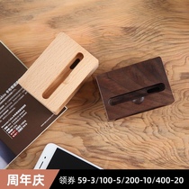 Solid Wood loudspeaker wooden bracket creative simple fashion in-line portable speaker speaker mobile phone holder