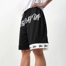 UZIS American basketball shorts mens sports running training mesh breathable five-point pants summer loose tide shorts