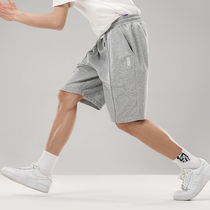 UZIS sports shorts mens summer solid color loose casual pants American fitness training basketball five points knee pants