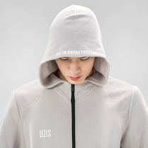 UZIS threaded jacket mens spring and autumn training warm-up jacket long sleeve zipper hooded basketball American sports cardigan