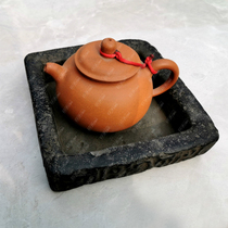 Zhangjiagu Square Pot Acceptance Ancient Han Brick Water Storage Cup Cushion Simple Water Storage Tray Tea Road Accessories Base Raising Pot