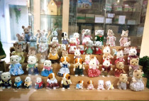 Genuine forest animal family flocking doll rabbit mouse cat puppy raccoon elephant sheep variety