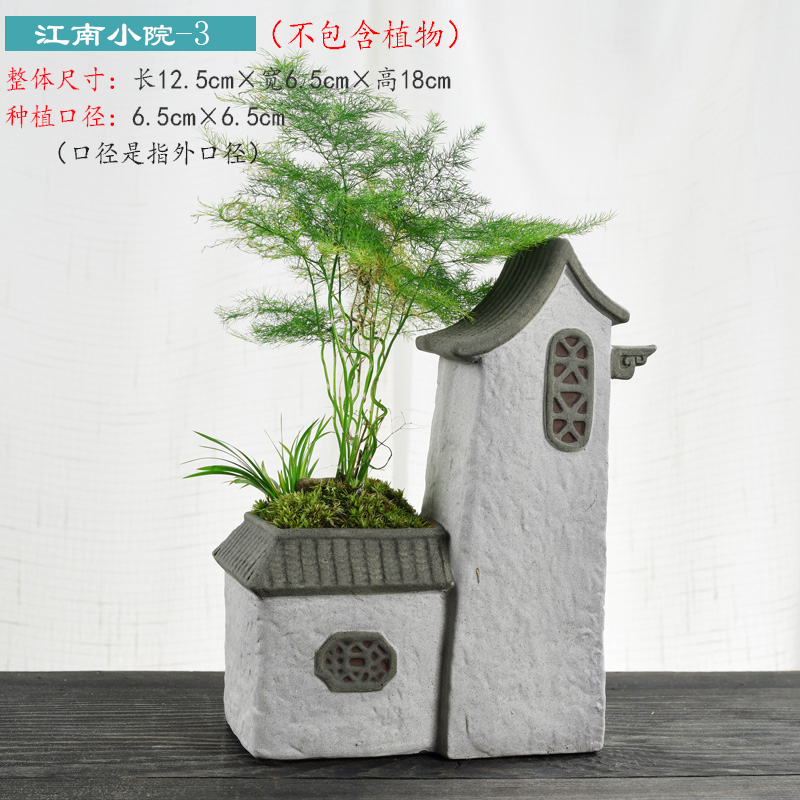 Small house flowerpot ceramic creative move courtyard asparagus rich tree China money plant contracted wind flower pot the plants