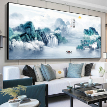 Flowing water raw goods cross stitch 2021 new large living room own line embroidered handmade atmosphere landscape painting for home full embroidery
