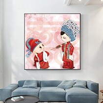 Cross embroidered 2022 new line embroidered wedding wedding house lovers living room bedroom with own embroidered hand-embroidered simple