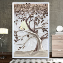 Mona Lisa Cross embroidered living room New European-style vertical version of the chaise tree minimalist modern line embroidered bedroom restaurant slightly