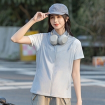 Quick-drying vest for men and women in summer thin breathable stand-up collar sports jacket outdoor mountaineering 2024 new outer vest