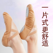 Childrens practice dance shoes Female adult body Chinese ballet shoes Lace-free soft-soled one-piece canvas dance shoes