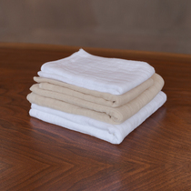 MUMO wood ink combed cotton towel White khaki 4-layer gauze baby bath towel large square towel light