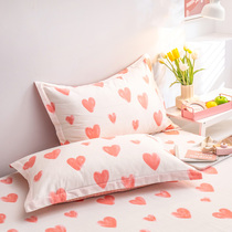 48X74 all-cotton pillowcase pair of clothes 100 pure cotton Child pillowcase single student Dormitory Pillow Core Cover Mesh Red