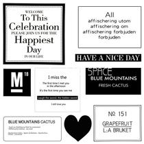 ins Nordic English stickers vase stickers fleshy tin pots decorative stickers photo props