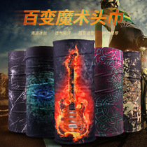 100 Change Seamless Magic Headscarf Custom Logo Print outdoor sports riding sunscreen Ice Silk Scarf set to be made