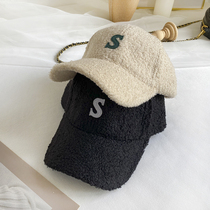 Lamb hair hat female autumn and winter Korean tide cap ins Net red teddy velvet thick warm baseball cap