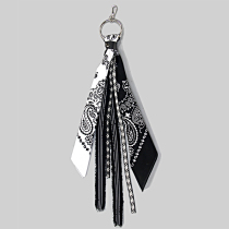 Cashew nut flower small square towels female ins wind hip hop 100 lap pants chain vintage street dance silk towels bag hanging decoration floating with male tide