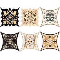 Tile diagonal stickers waterproof household pattern European floor tiles cross wear-resistant ugly home decoration repair toilet