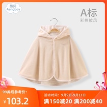 Ambe baby clothes out wind cloak Cape shawl girl hooded coat spring and autumn mens coat