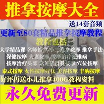 Self-learning Traditional Chinese Medicine Boutique Pushback Massage Video Tutorial Conset Meridians Physiotherapy Teaching Massage Techniques Full Set of 80 sets