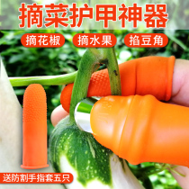 Pick Flowers Pepper off Vegetable Glove Finger Guard Finger finger Finger Head protective sleeve thumb sleeve Finger Sleeves Peel garlic Thumb Knife