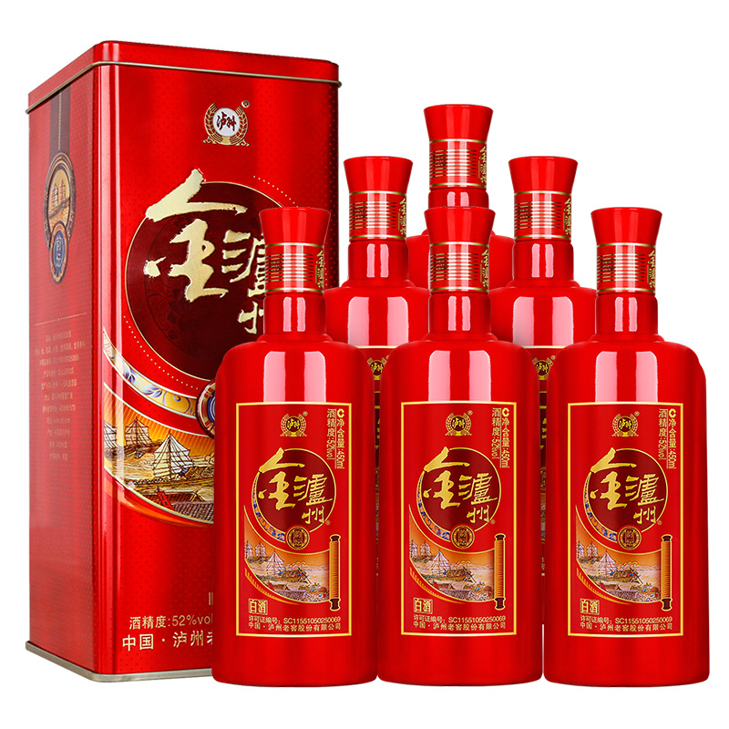 泸州老窖股份金泸州酒韵坛52度整箱装白酒450ml*6瓶喜酒礼酒
