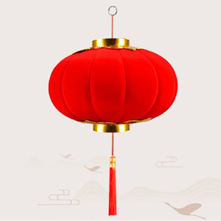 植绒小灯笼挂饰盆景室内大红灯笼新年喜庆装饰品场景布置小红灯笼