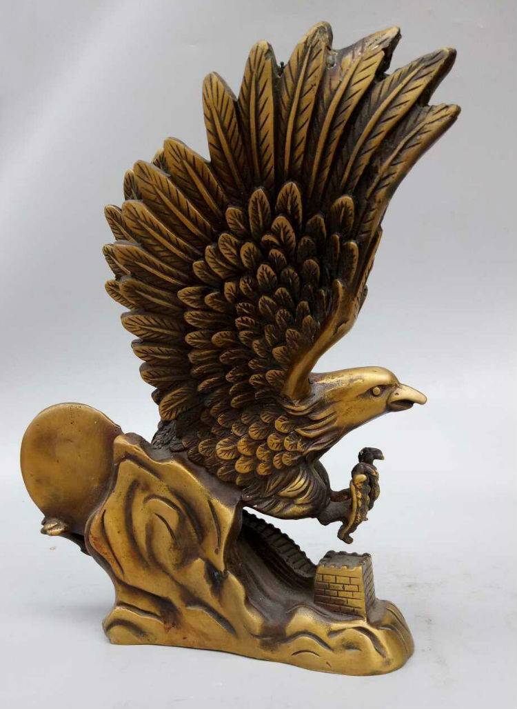 大展宏图鹰摆件办公室桌面装饰摆件大鹏展翅雕塑老鹰乔迁商务礼品