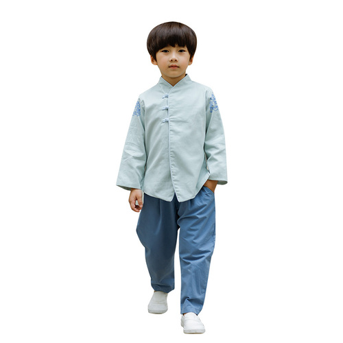 Boys Tang Suit for Kids Hanfu boy spring Chinese style children long sleeve retro Costume Baby Tang style Chinese children National Children clothing