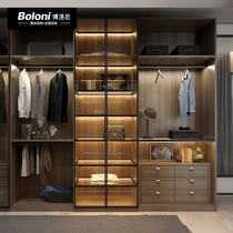 Boloni modern minimalist whole house whole wardrobe aluminum frame glass big wardrobe cloakroom custom deposit New Yorker