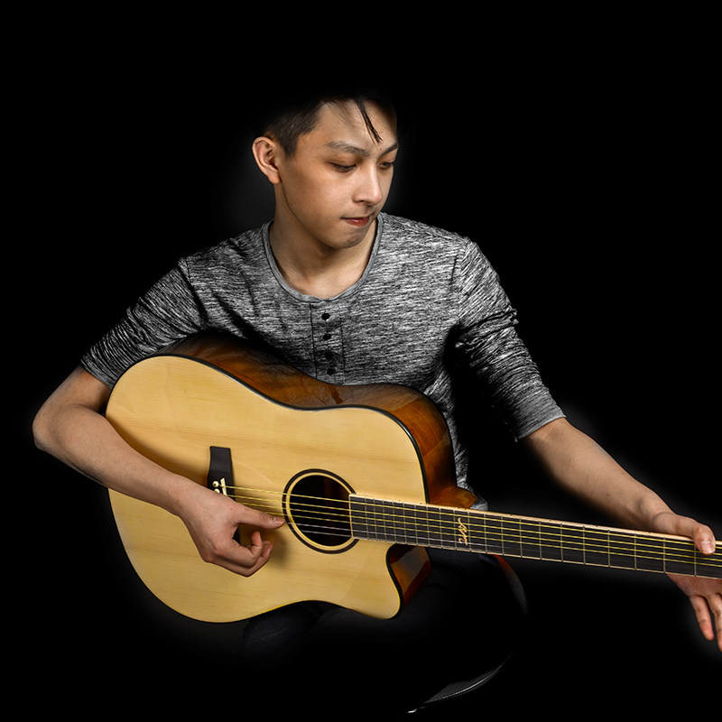 安可吉他民谣吉他40寸41寸木吉他初学者入门吉它学生男女成人乐器_折2