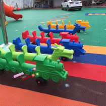 Kindergarten childrens four-person sliding scooter team assistance car Outdoor twisting car Dragon boat Thomas train sliding car